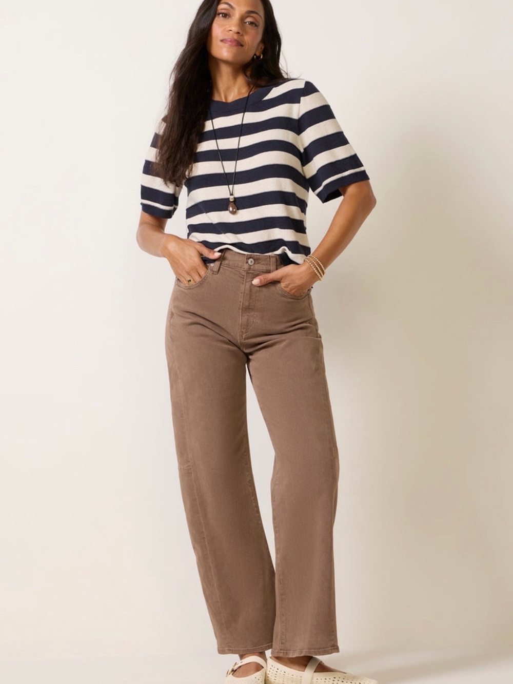 Paige Arellia Skimmer w/Outseam Panels Vintage Canewood